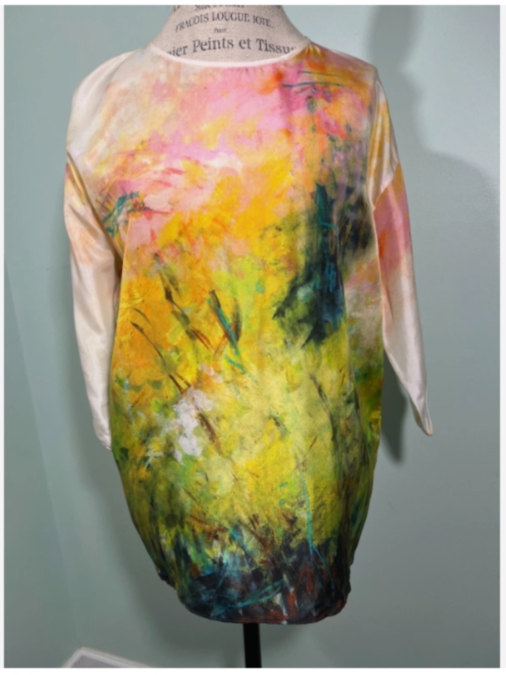 Lafayette 148 Silk 100% Tunic Blouse Size S - nice and colorful